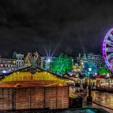 Edinburgh Christmas Market with wheel HDR - MnB Photography & Design